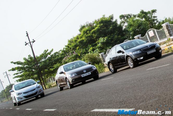 2015 Hyundai Elantra vs Skoda Octavia vs Volkswagen Jetta Review