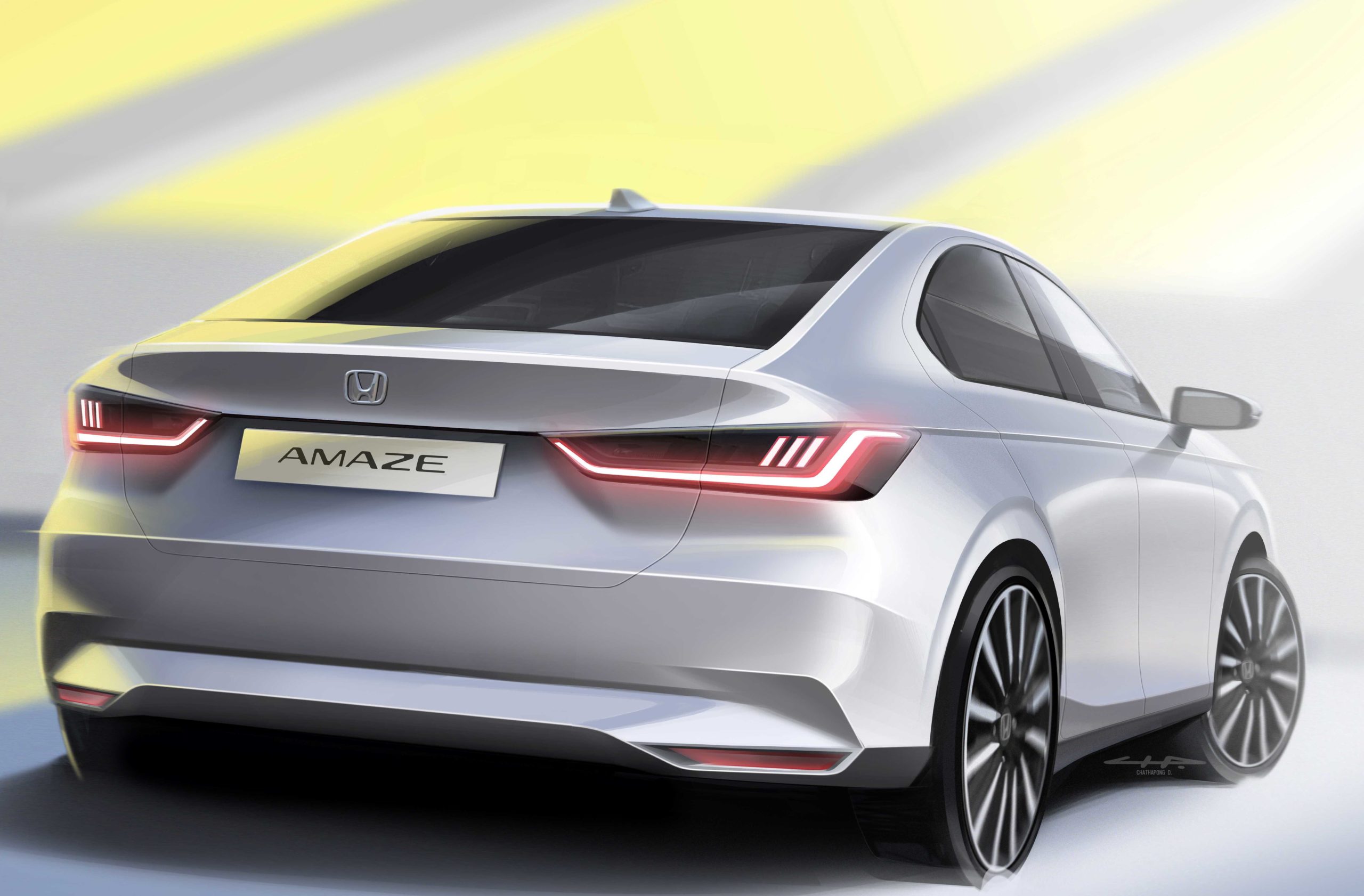 2025 Honda Amaze Sketch Rear