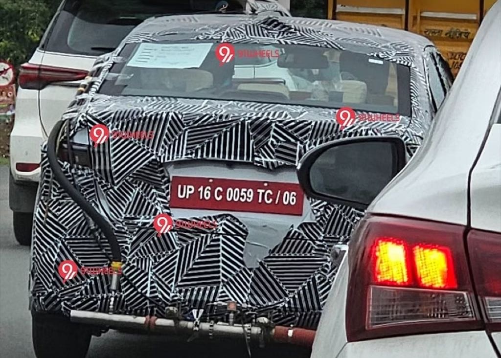 2025 Honda Amaze Spotted Testing Rear