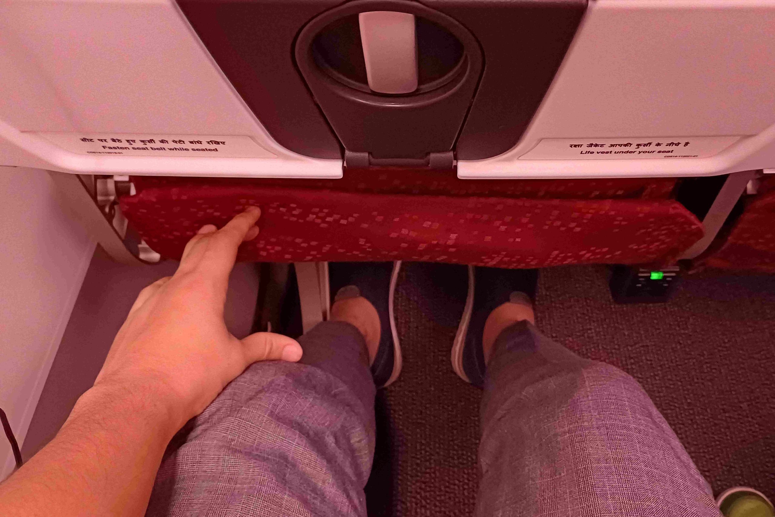 Air India A350 Economy Class Legroom