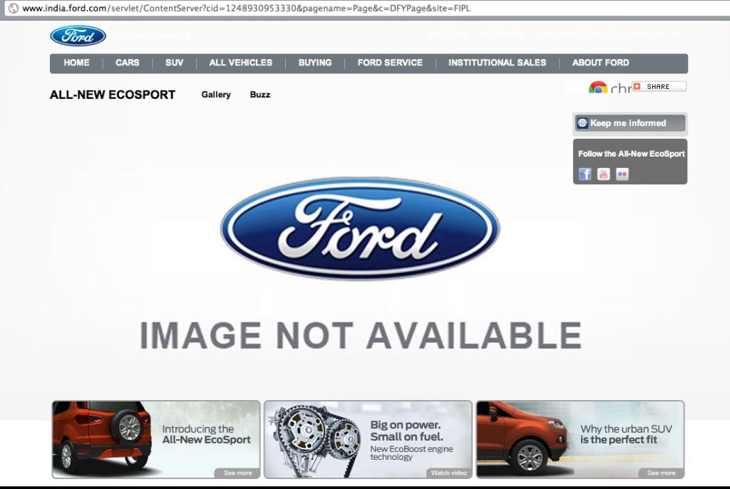 Website of ford ecosport in india #3