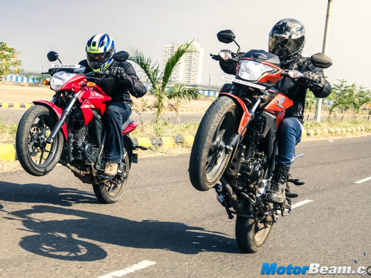 Suzuki Gixxer Vs Honda Cb Hornet 160r Shootout Motorbeam