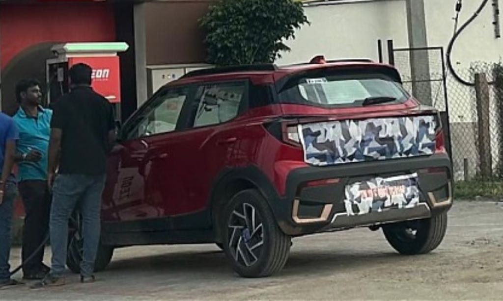 Mahindra XUV 3XO EV Rear Spied