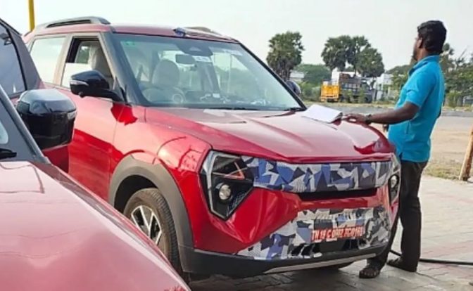 Mahindra XUV 3XO EV Spied