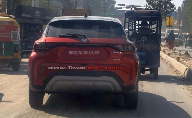 Maruti Fronx Hybrid Spied