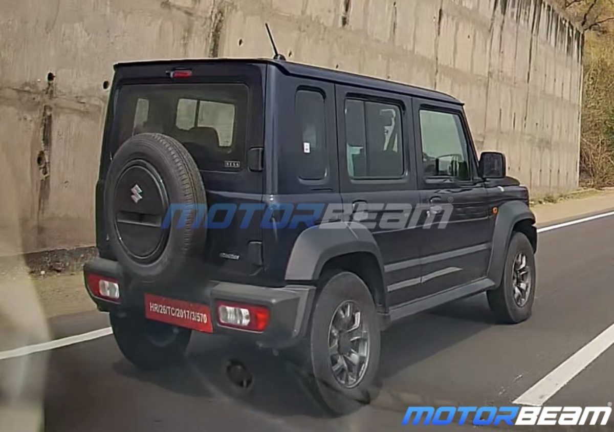 Maruti Jimny Bluish Black Spotted Undisguised, Launch In May