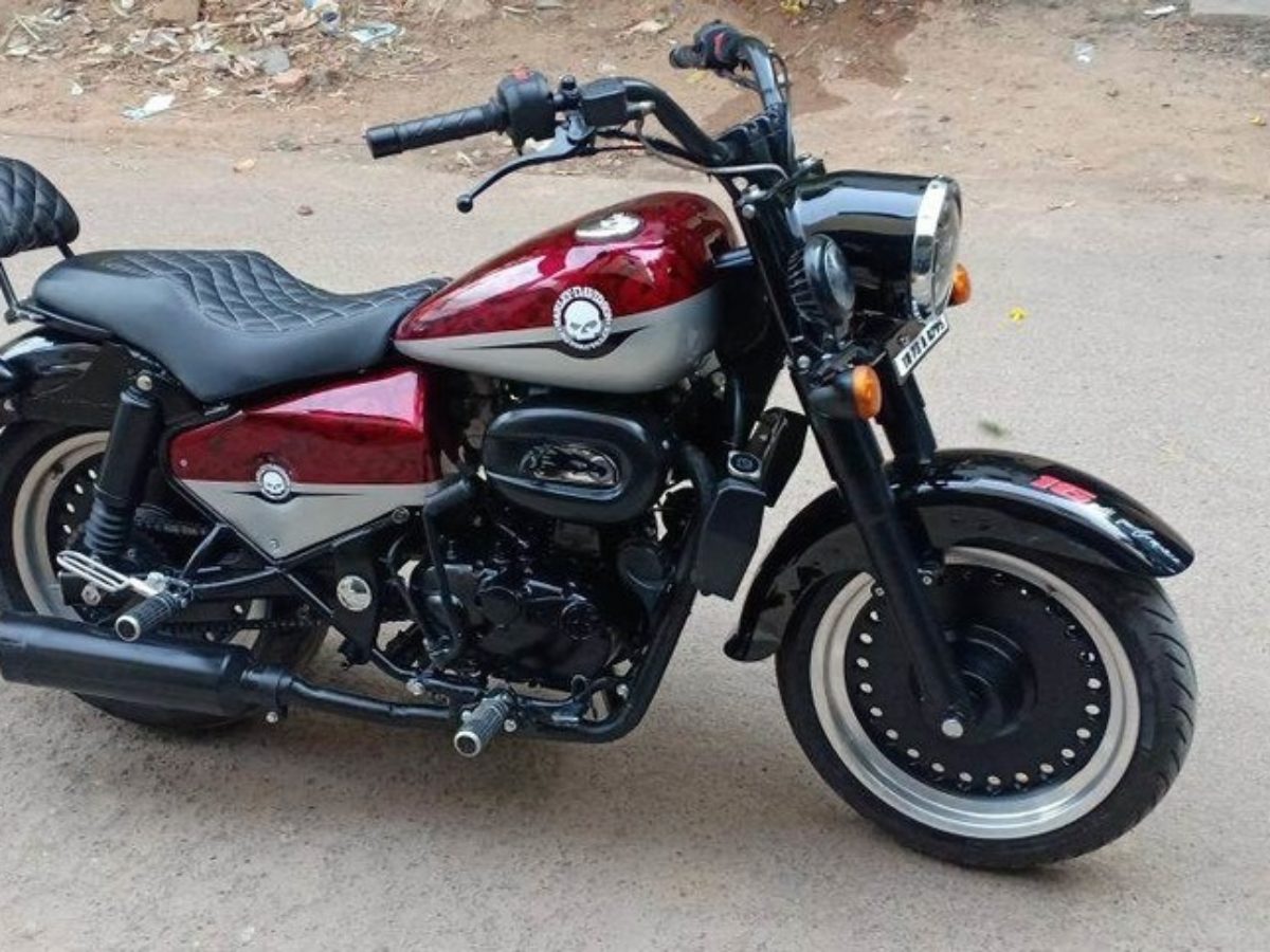 Royal enfield classic 350 deals modified to harley davidson