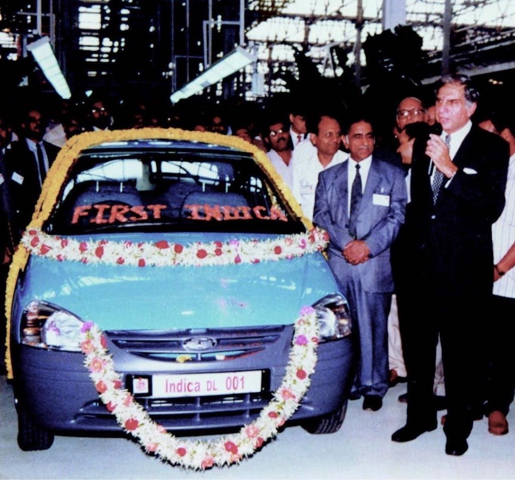 Ratan Tata With Tata Indica