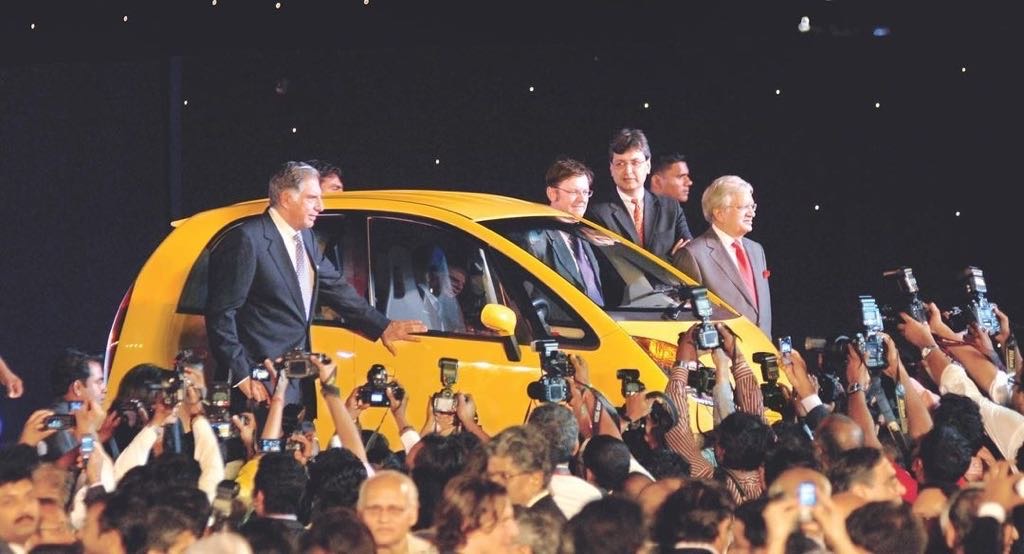 Ratan Tata With Tata Nano